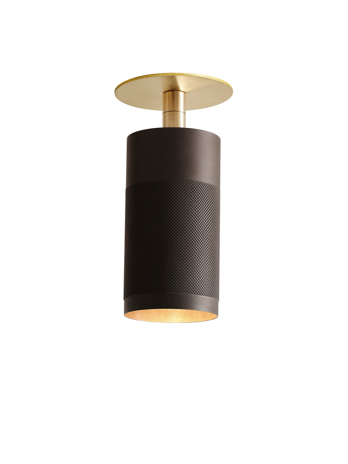 Patrone loftspot med dækplade - clip fit, bruneret og messing • Thorup Copenhagen - Copenhagenhomedesign