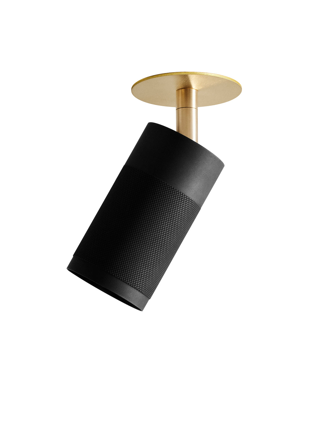 Patrone loftspot med dækplade - clip fit, sortbruneret og messing • Thorup Copenhagen - Copenhagenhomedesign