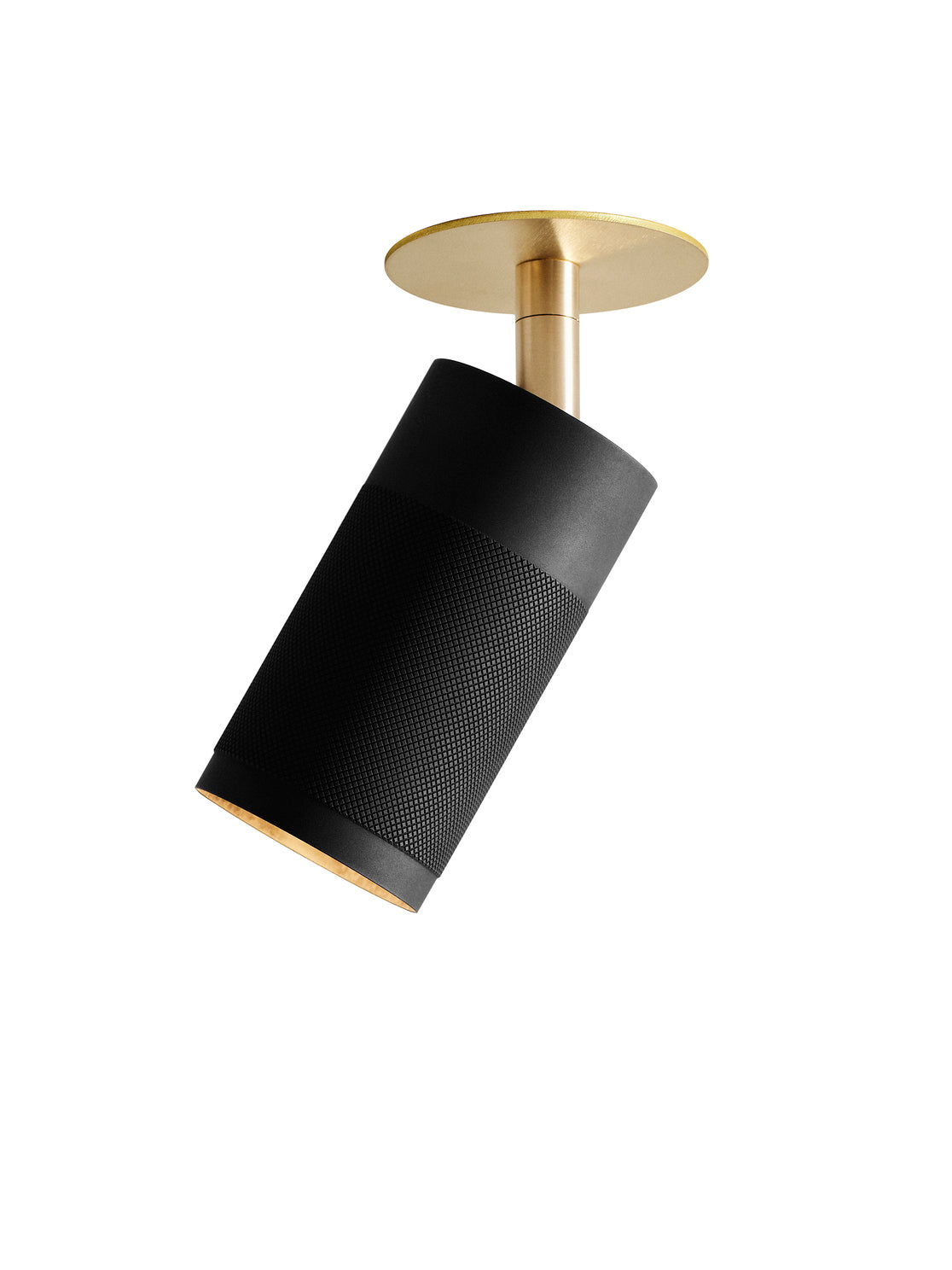 Patrone loftspot med dækplade - clip fit, sortbruneret og messing • Thorup Copenhagen - Copenhagenhomedesign