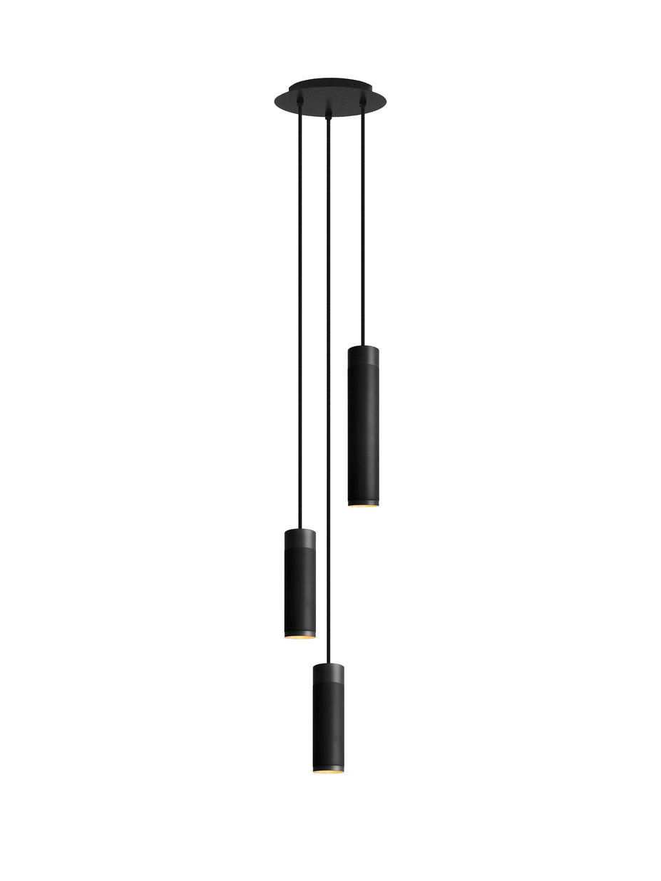 Patrone Cluster 3 Pendel Sort Bruneret Messing • Thorup Copenhagen - Copenhagenhomedesign