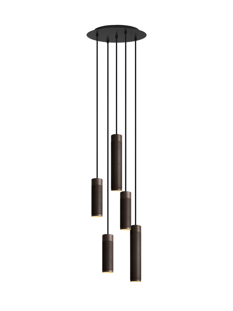 Patrone Cluster 5 Pendel Sort Bruneret Messing • Thorup Copenhagen - Copenhagenhomedesign