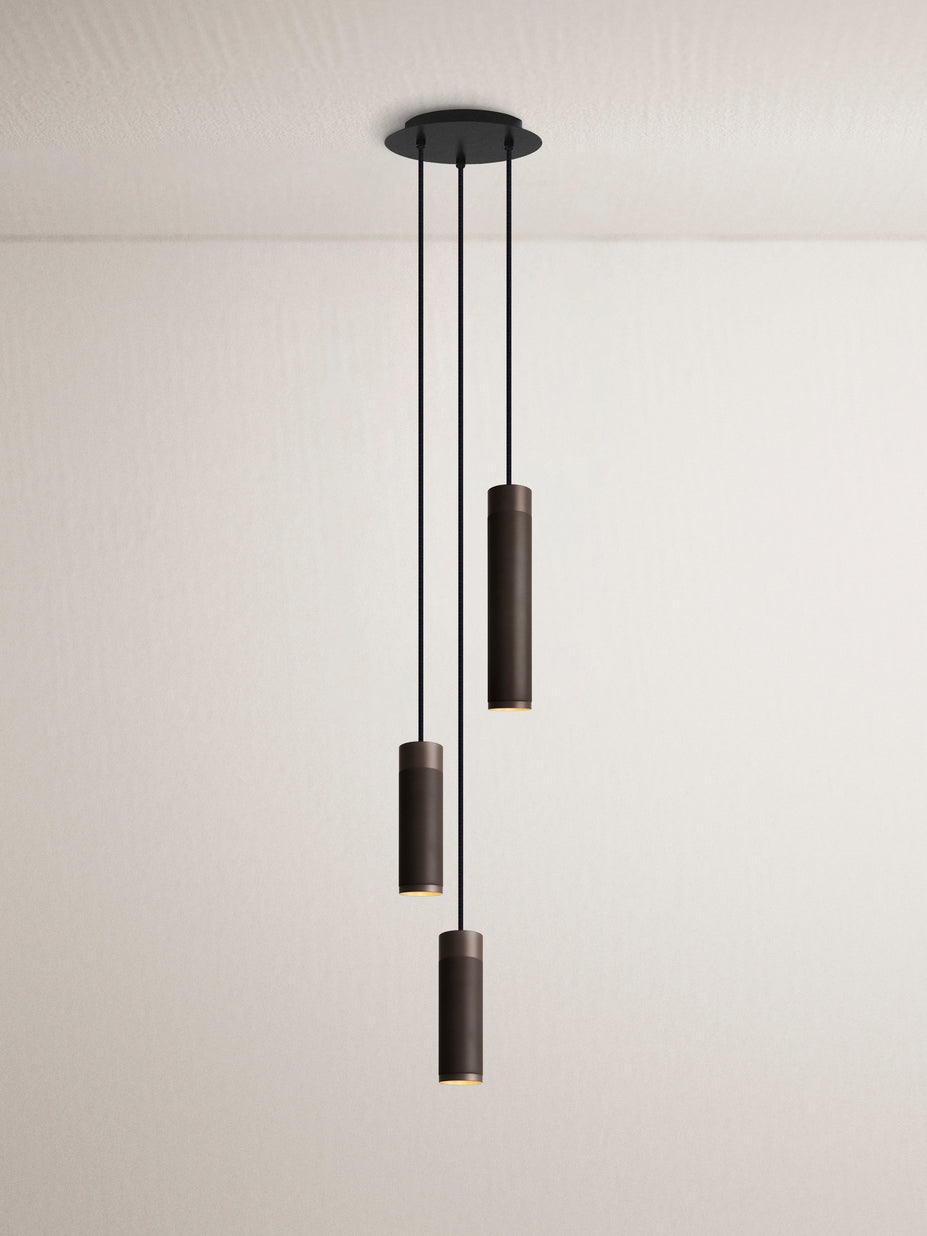 Patrone Cluster 3 Pendel Bruneret Messing • Thorup Copenhagen - Copenhagenhomedesign