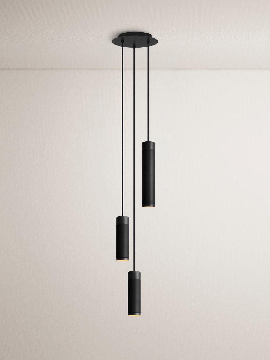 Patrone Cluster 3 Pendel Sort Bruneret Messing • Thorup Copenhagen - Copenhagenhomedesign