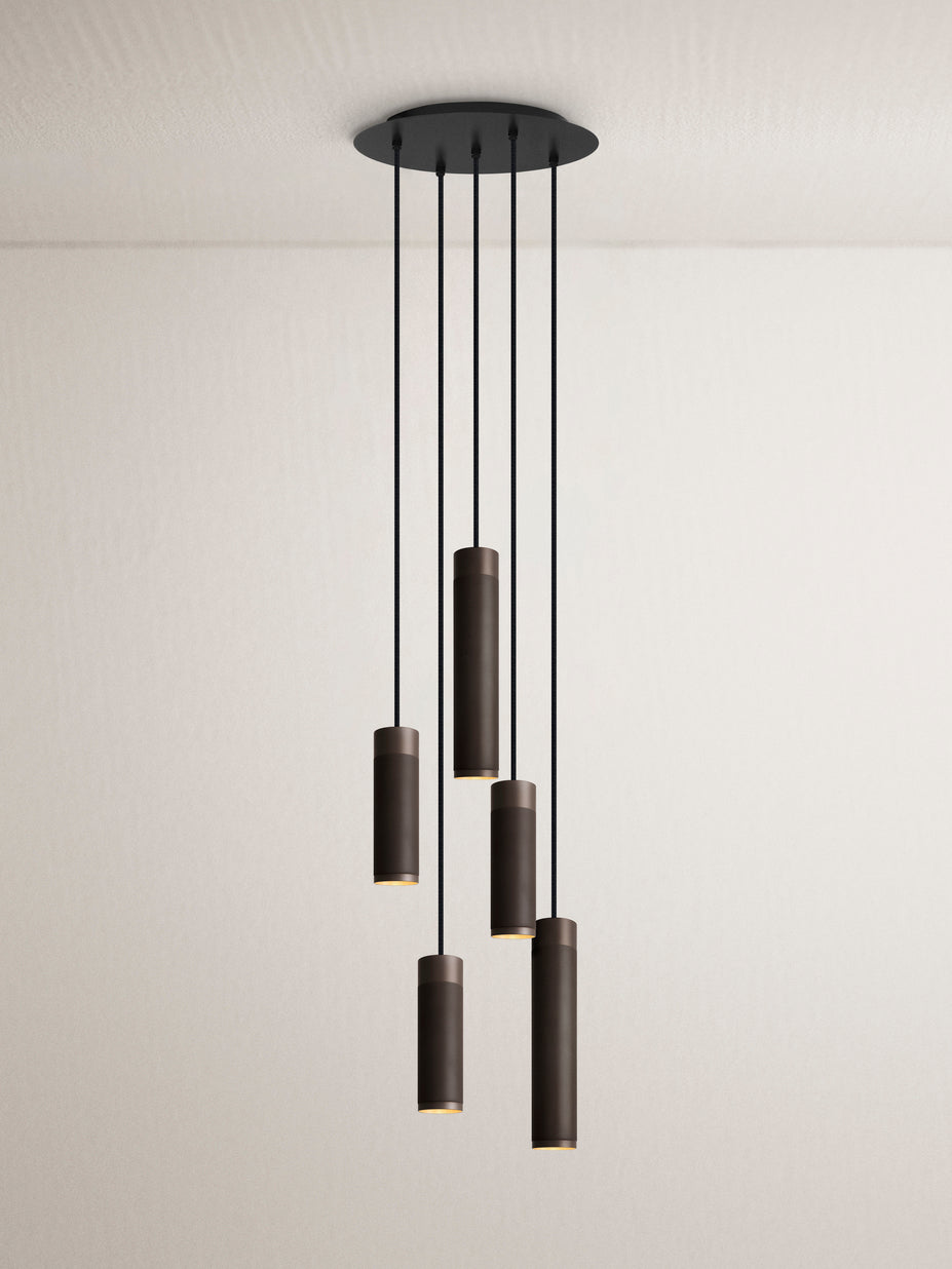 Patrone Cluster 5 Pendel Sort Bruneret Messing • Thorup Copenhagen - Copenhagenhomedesign
