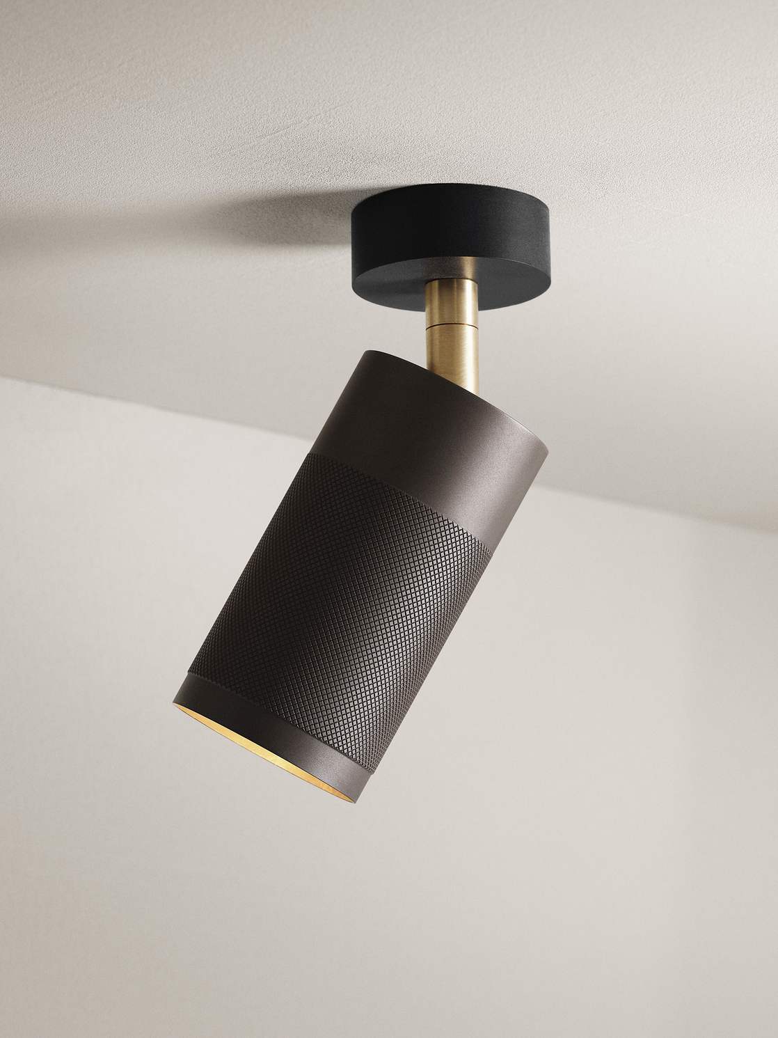 Patrone loftspot med roset, bruneret og messing • Thorup Copenhagen - Copenhagenhomedesign