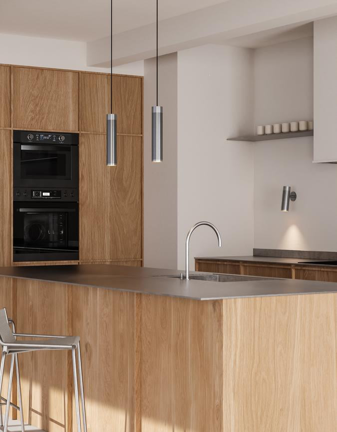 Patrone Recessed væglampe med dækplade, rustfrit stål look • Thorup Copenhagen