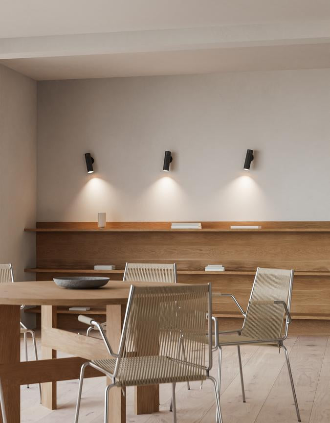 Patrone Recessed væglampe med dækplade, sortbruneret messing • Thorup Copenhagen