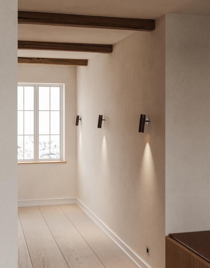 Patrone Recessed væglampe med dækplade, bruneret messing • Thorup Copenhagen