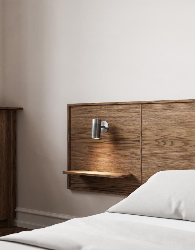 Patrone Recessed Small væglampe med dækplade, rustfrit stål look • Thorup Copenhagen - Copenhagenhomedesign