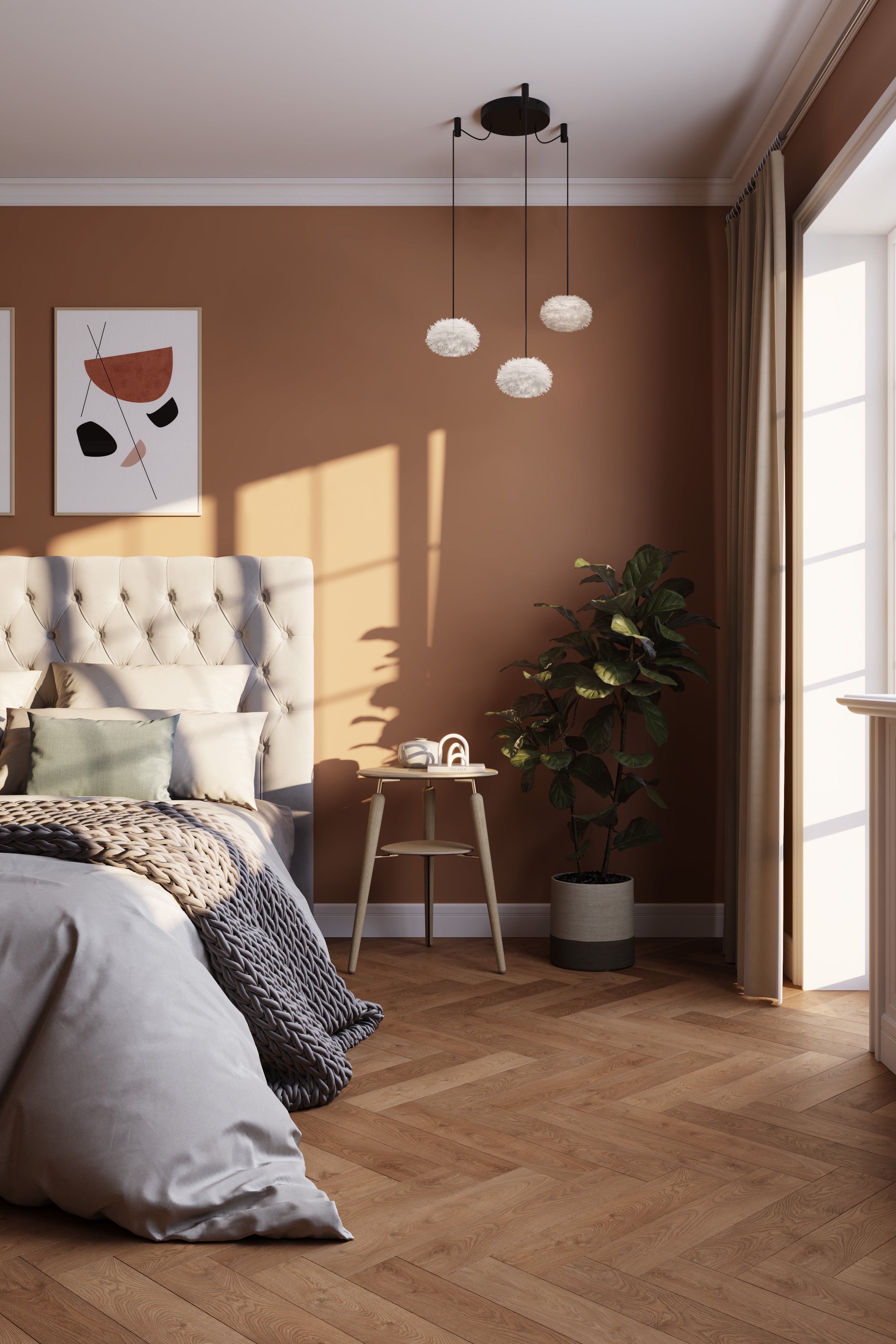 Eos Nano Cluster 3 pendel med roset mini, hvid og sort • UMAGE