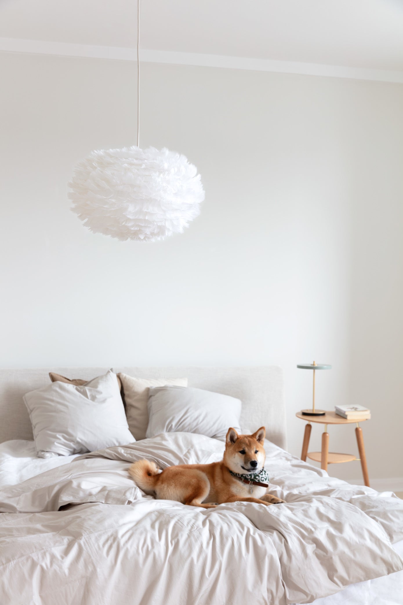 Eos pendel med roset, hvid og sort • UMAGE