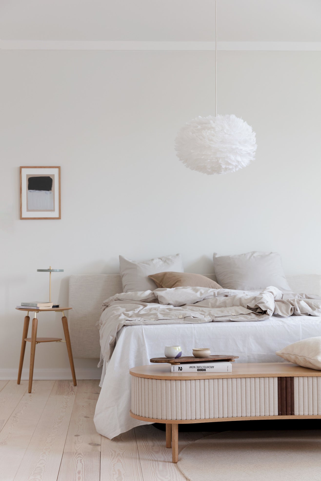 Eos pendel med roset, hvid • UMAGE