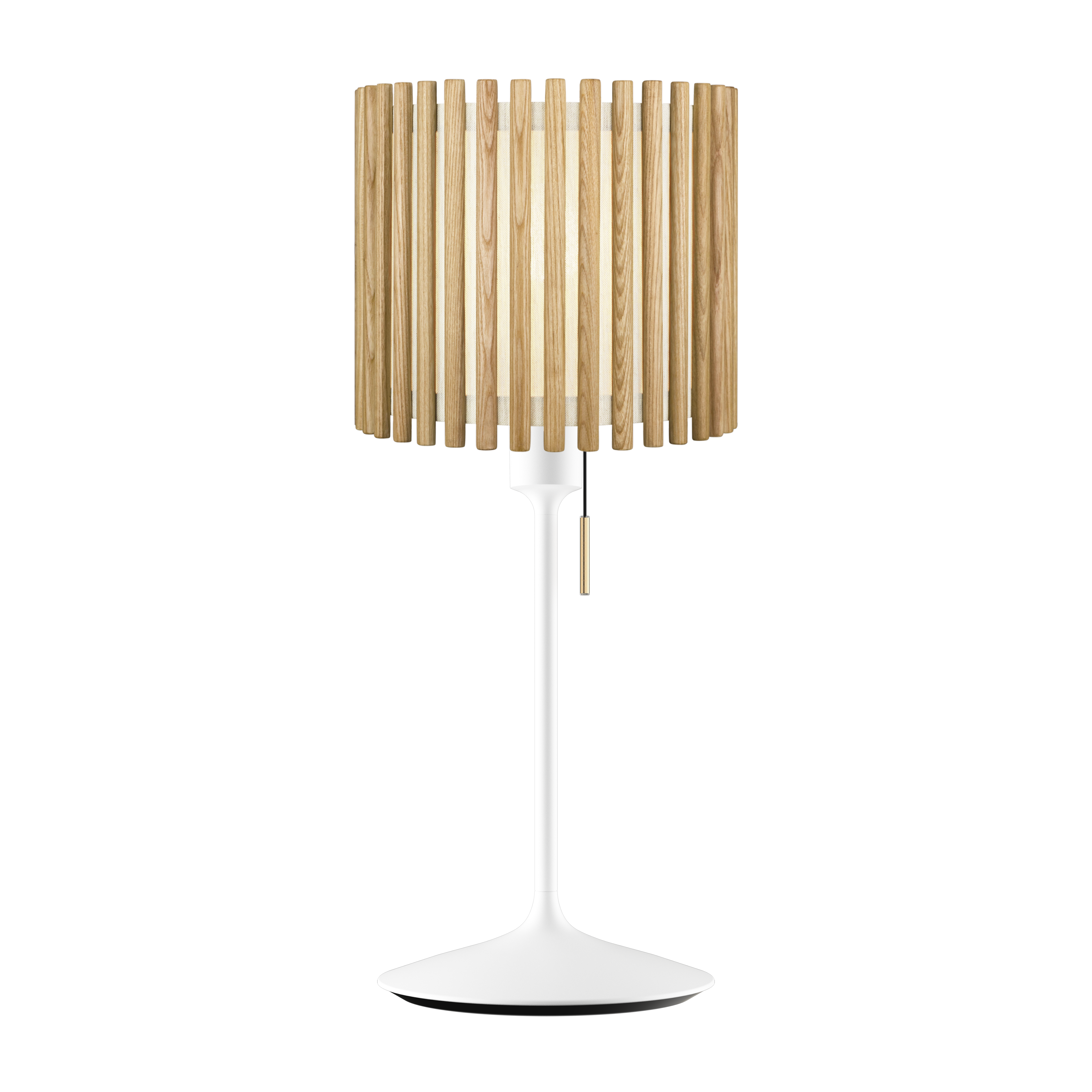 Komorebi Circle bordlampe, egetræ og hvid • UMAGE