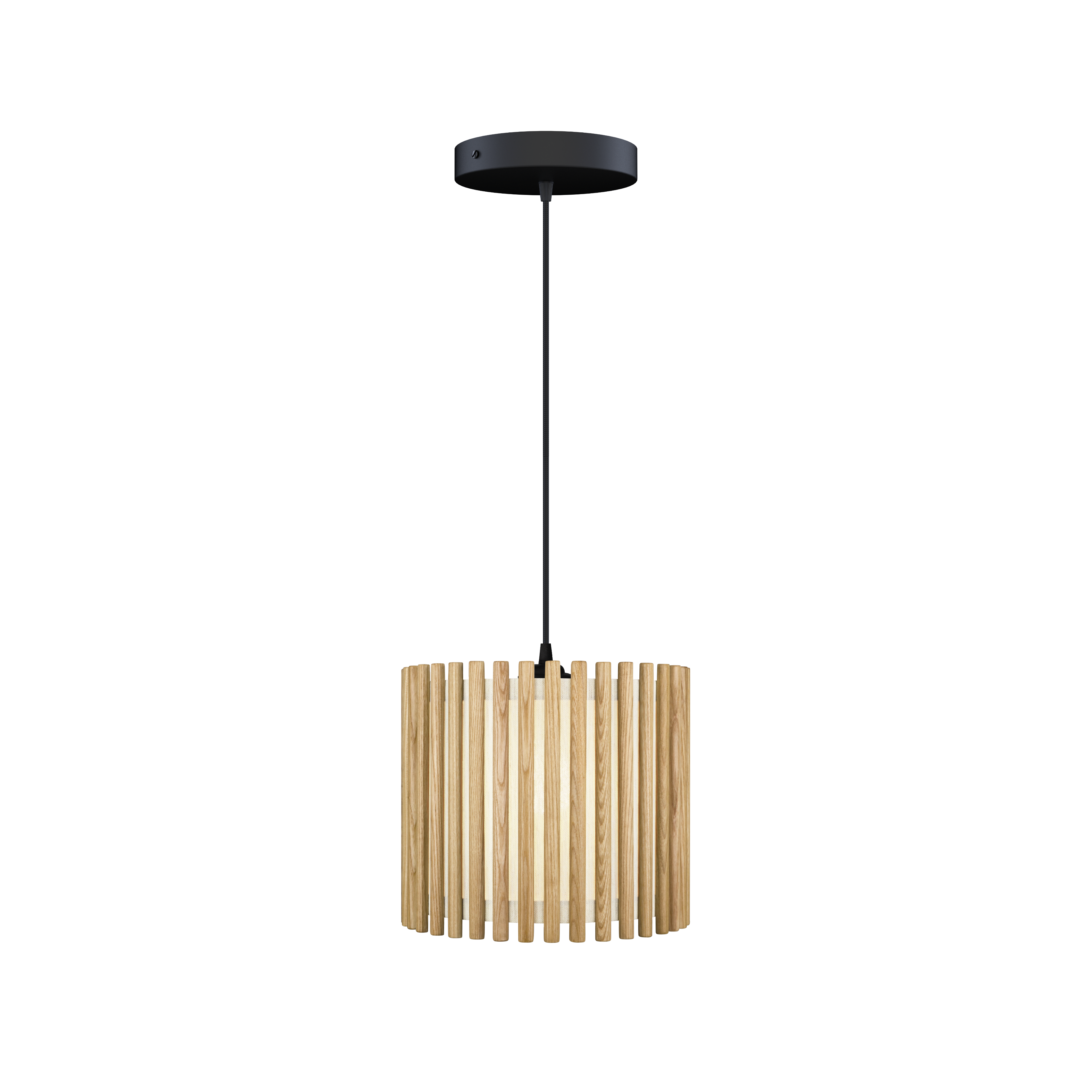 Komorebi Circle pendel, egetræ og sort • UMAGE