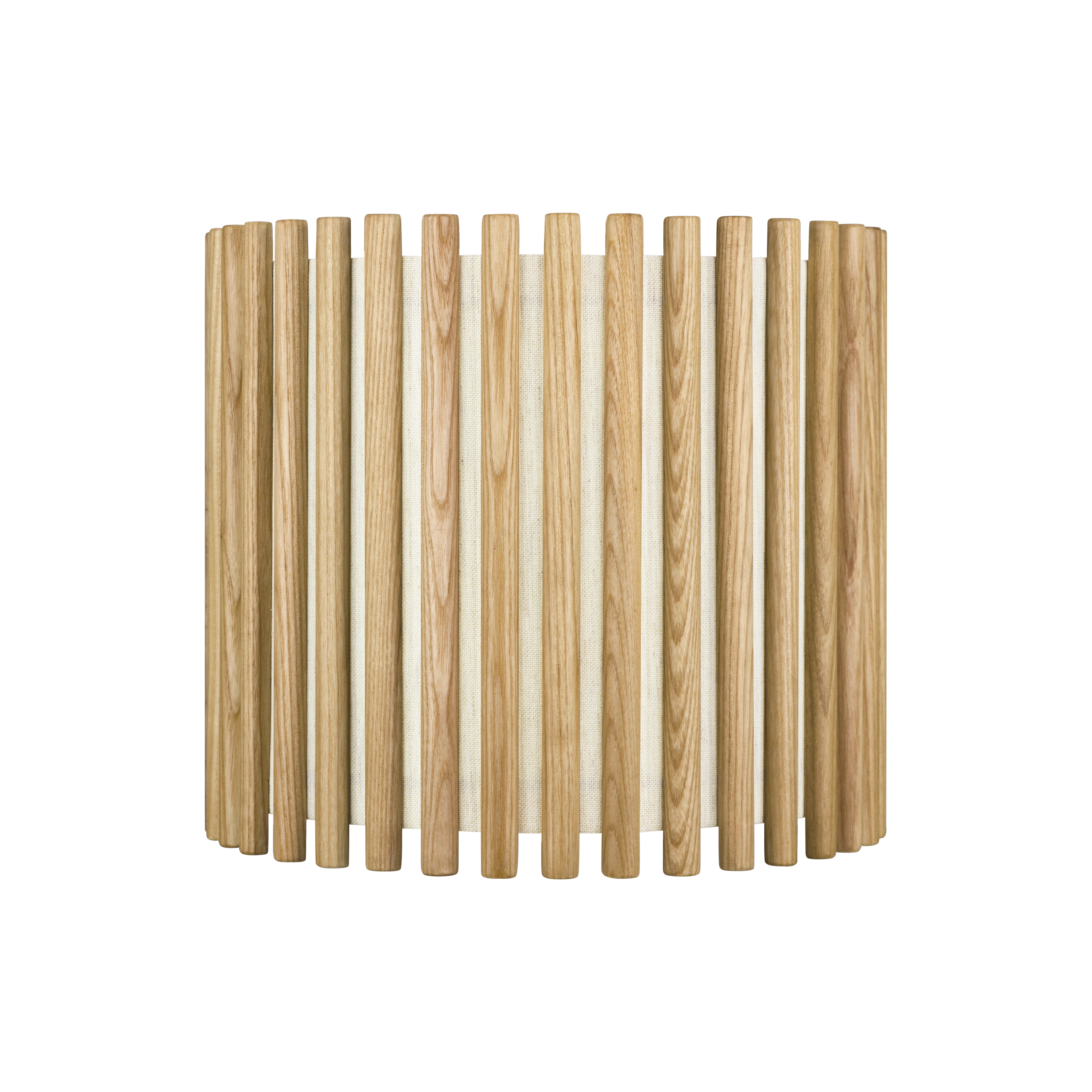 Komorebi Circle bordlampe, egetræ og hvid • UMAGE