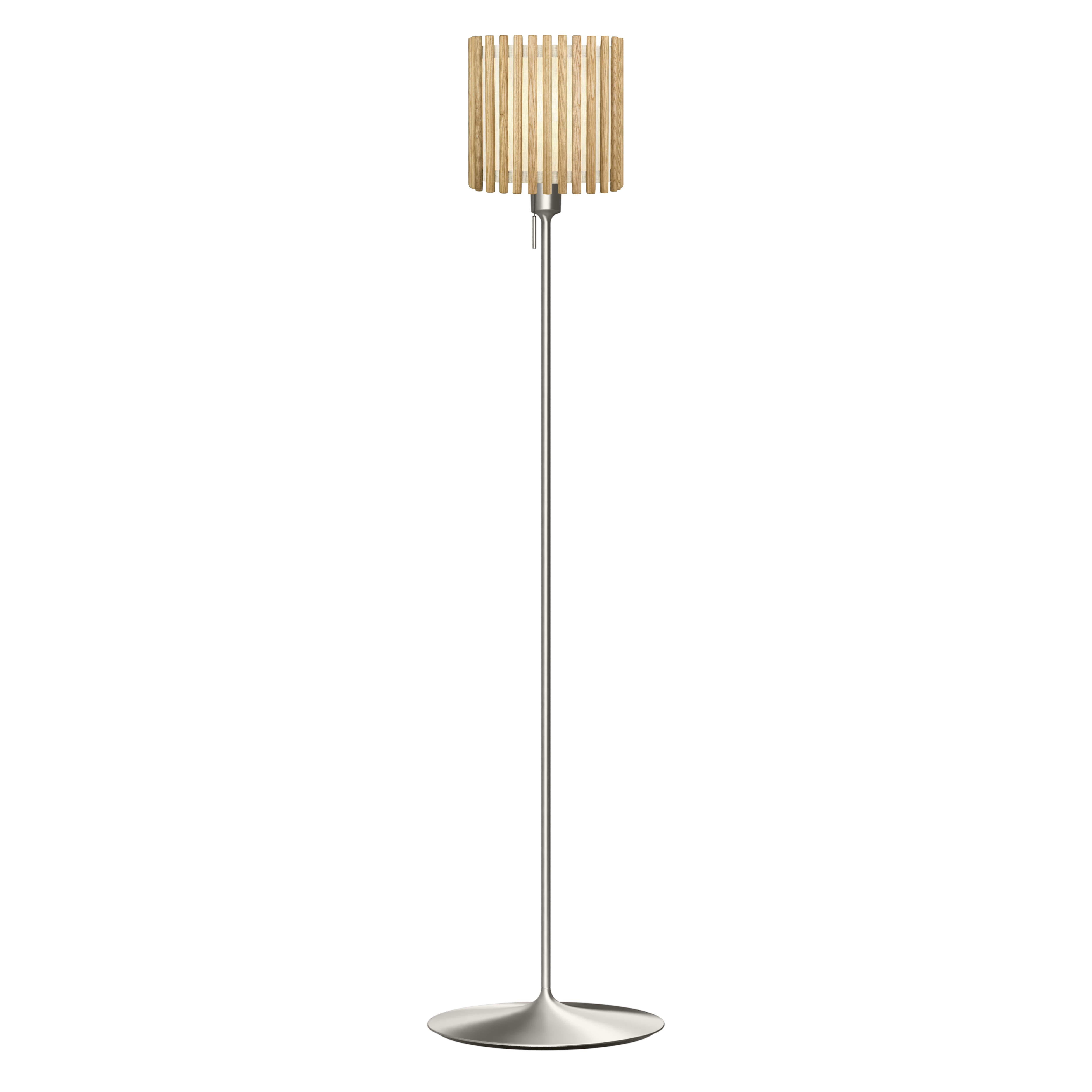 Komorebi Square gulvlampe, egetræ og børstet stål look • UMAGE