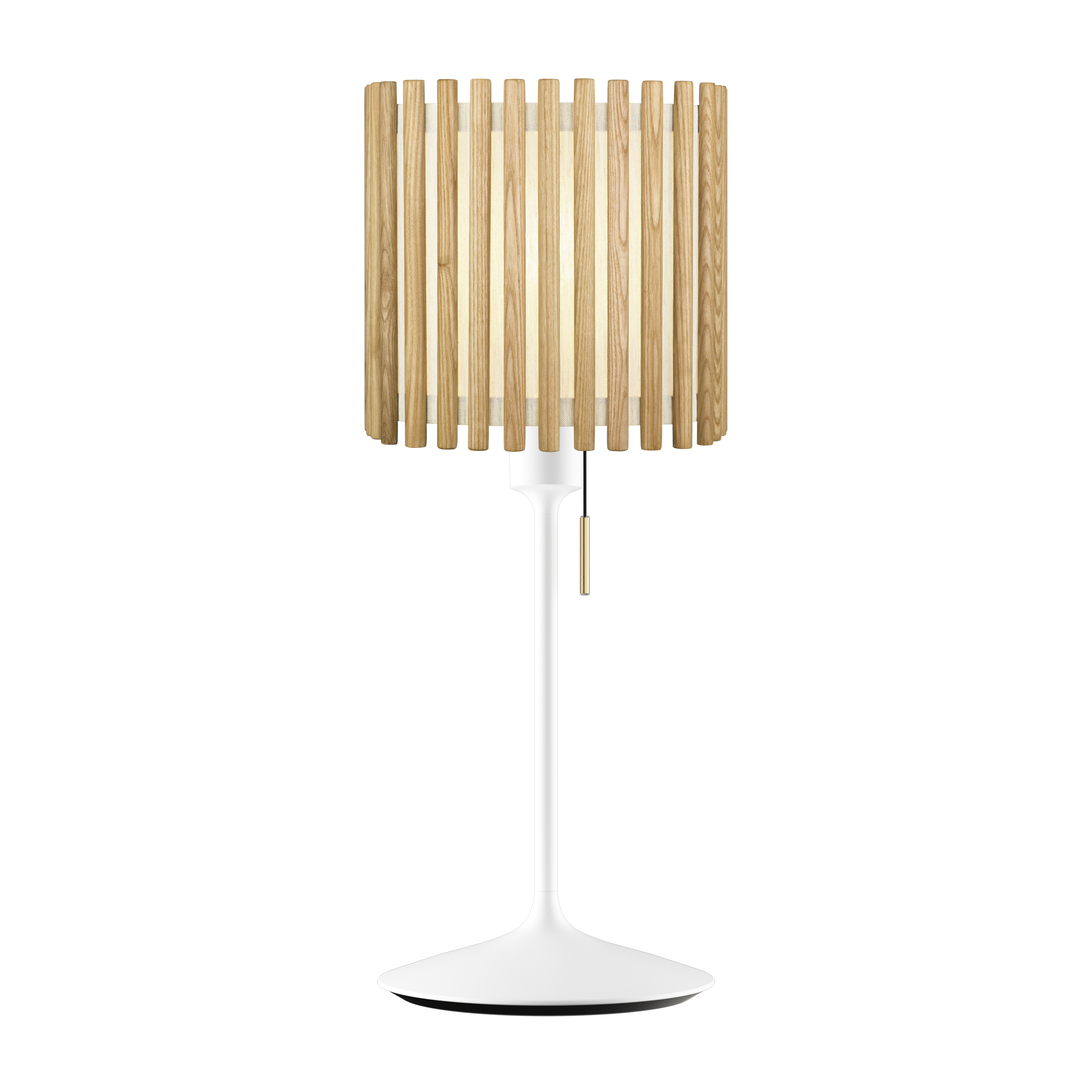 Komorebi Square bordlampe, egetræ og hvid • UMAGE