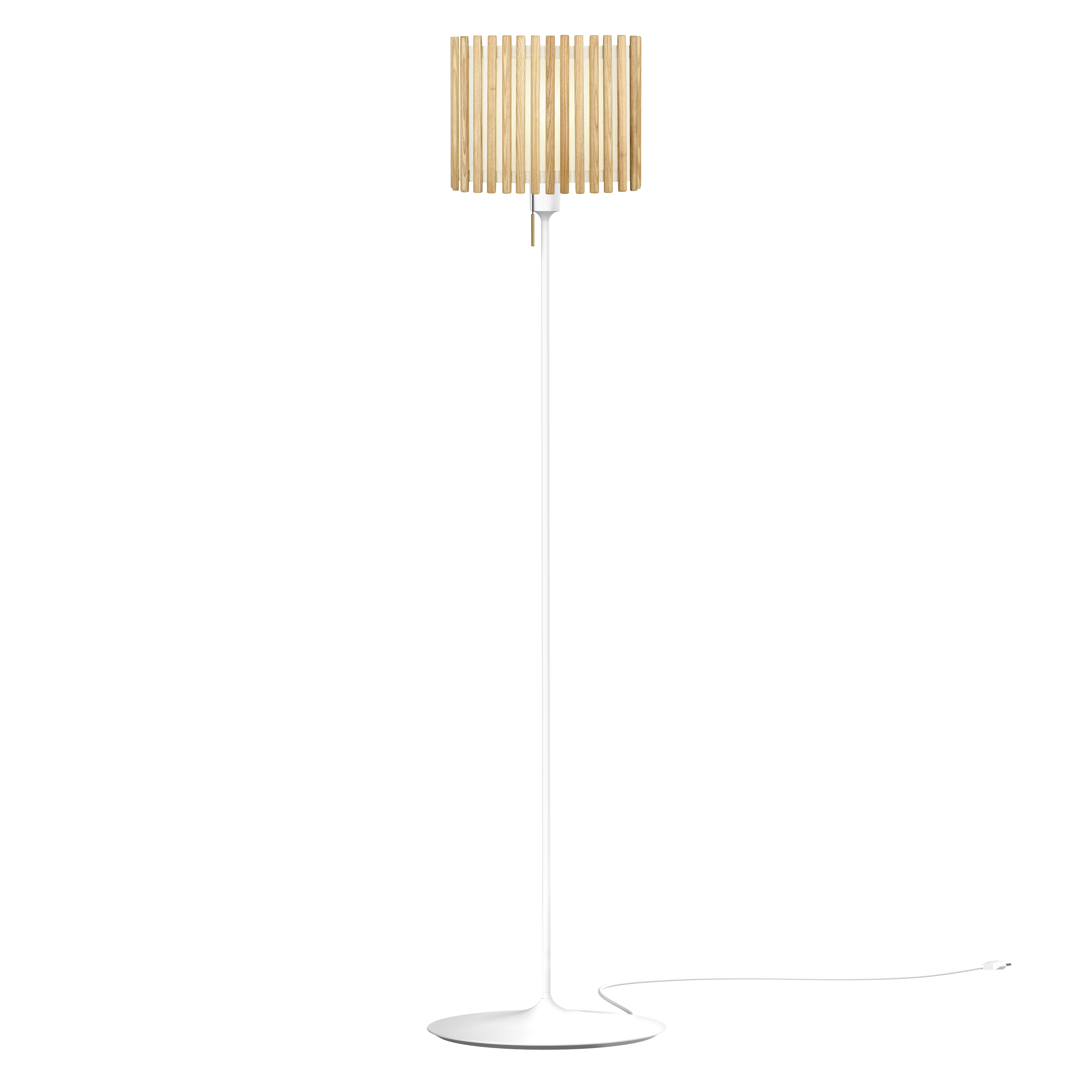 Komorebi Rectangular gulvlampe, egetræ og hvid • UMAGE