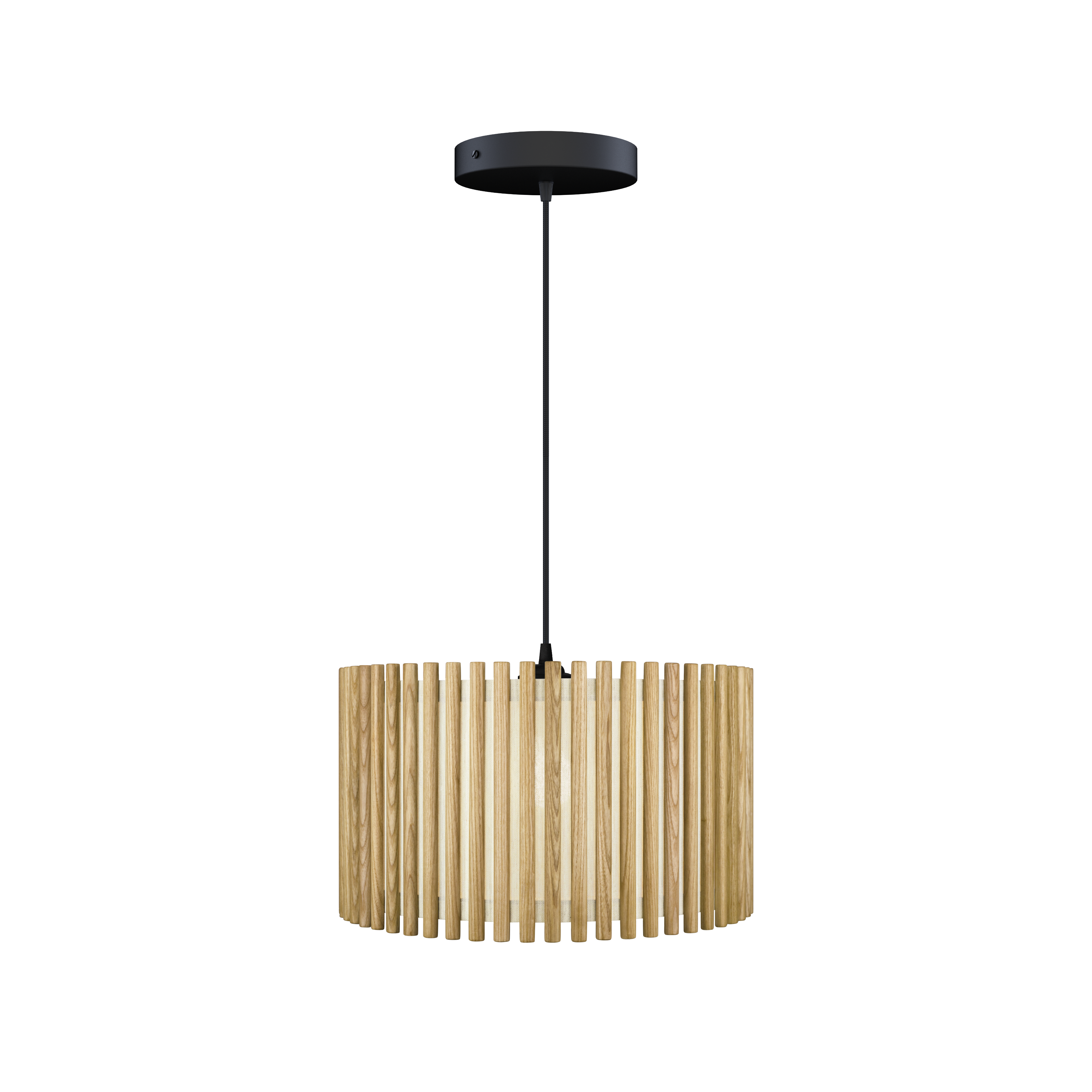 Komorebi Circle pendel, egetræ og sort • UMAGE