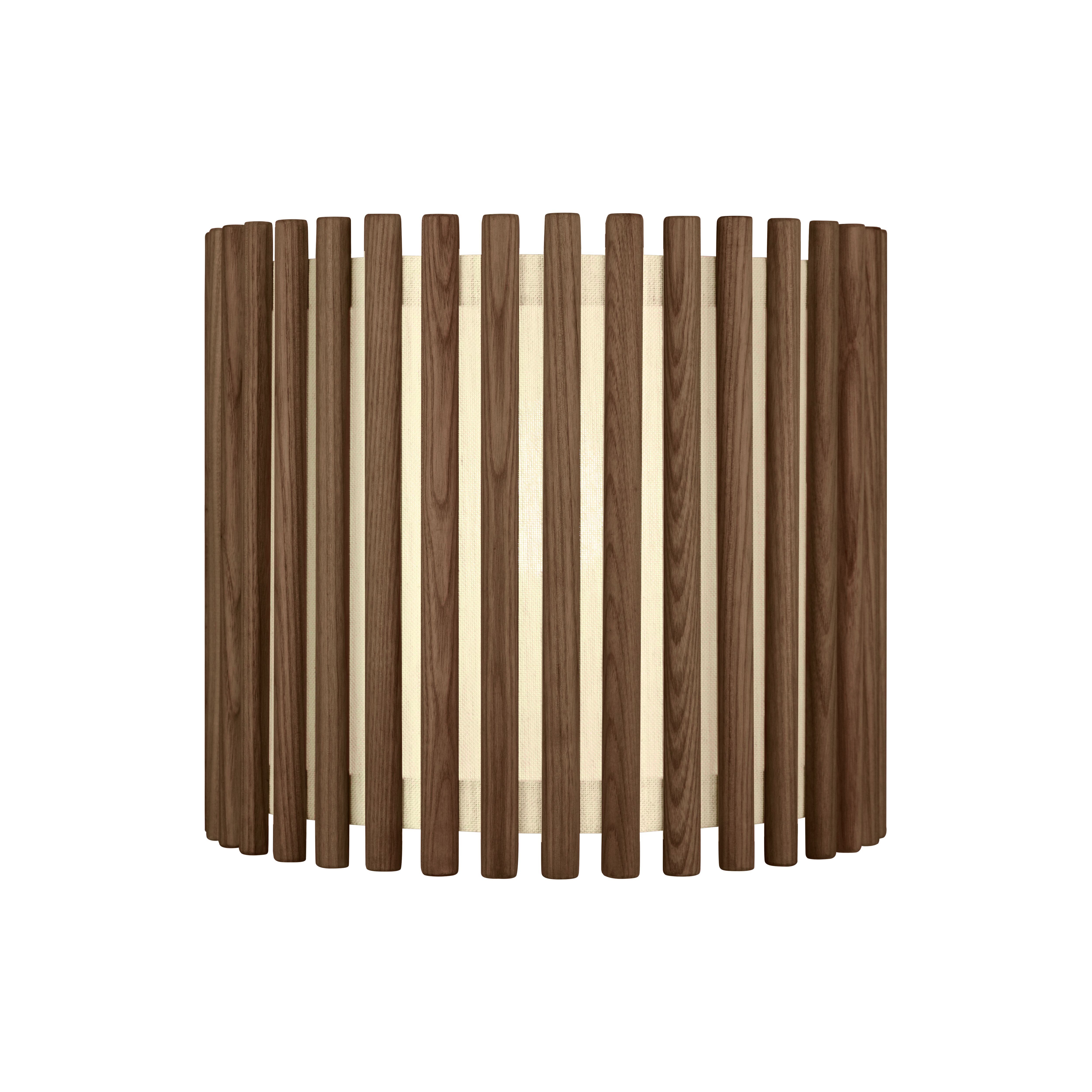 Komorebi Circle bordlampe, mørk egetræ og hvid • UMAGE