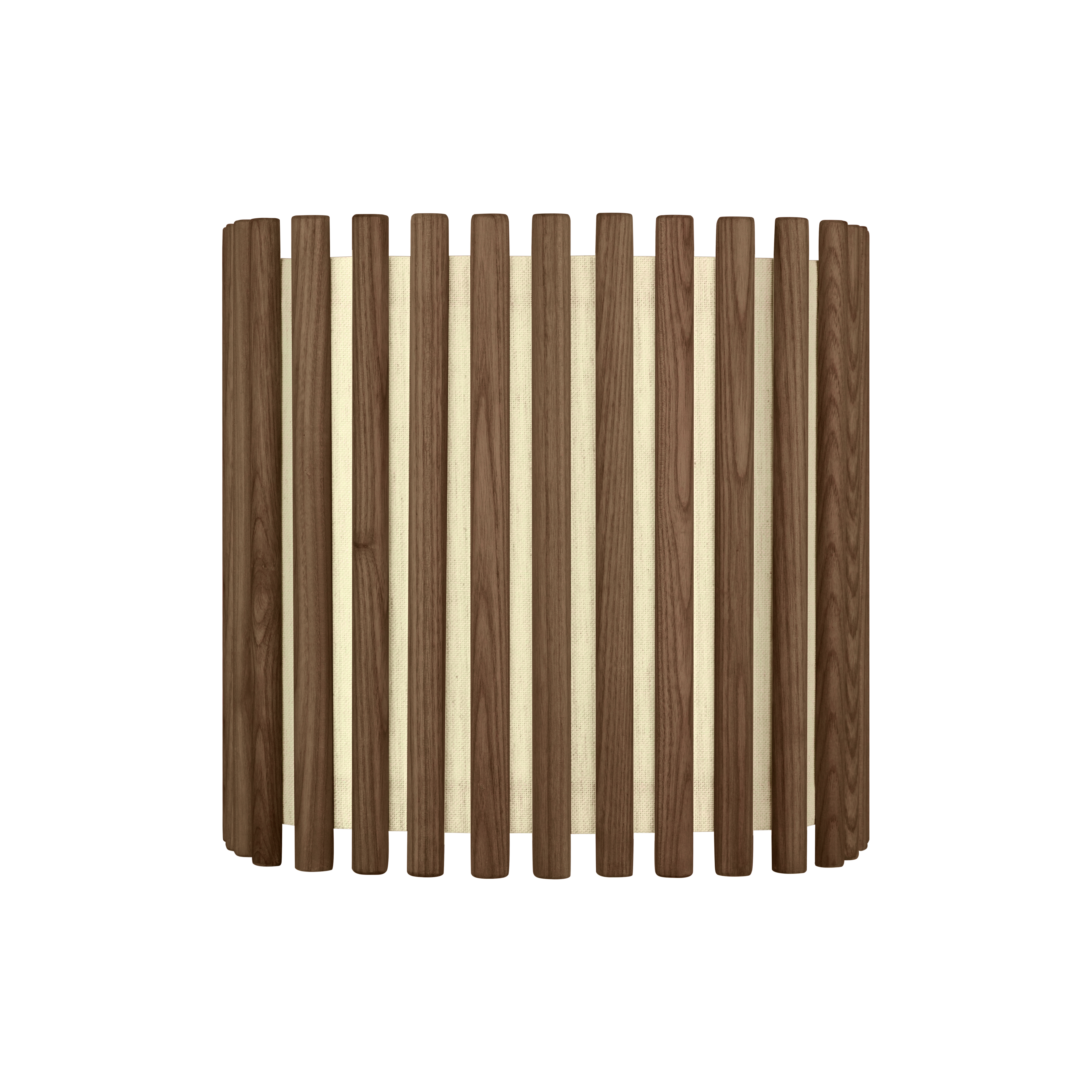 Komorebi Square gulvlampe, mørk egetræ og børstet stål look • UMAGE