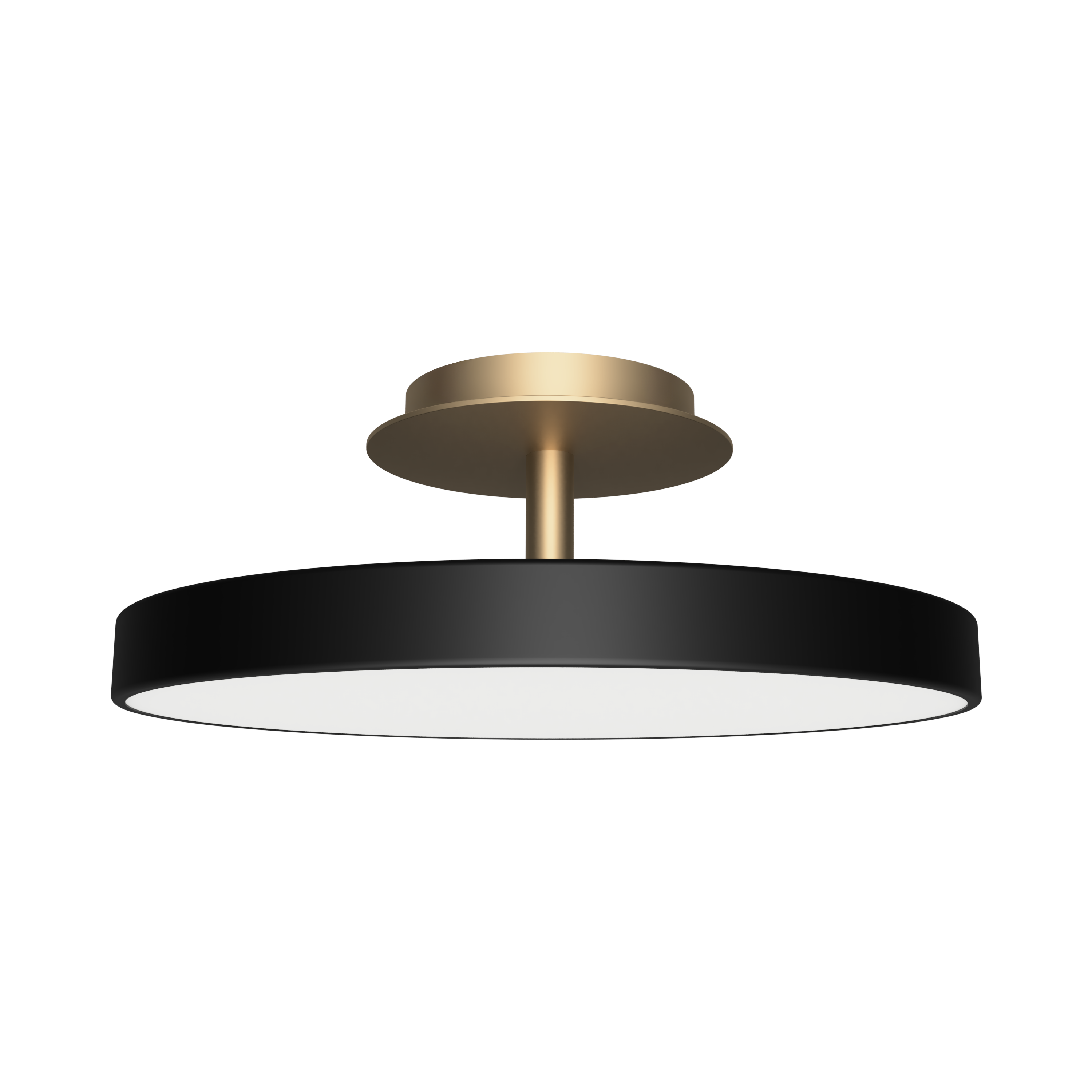 Asteria Up Plus loftlampe, sort og messing • UMAGE