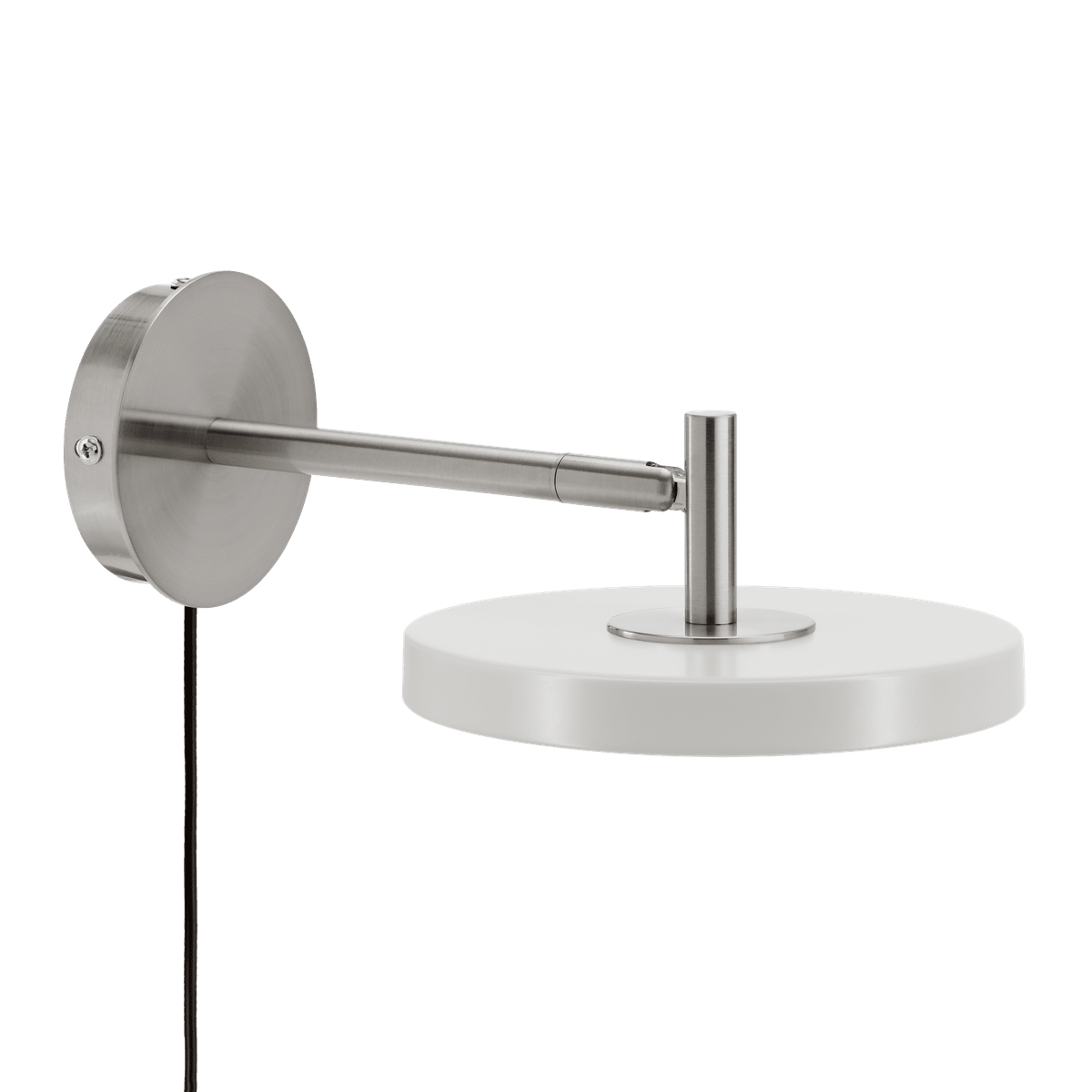 Asteria Wall væglampe, lysegrå (mist) og stål • UMAGE