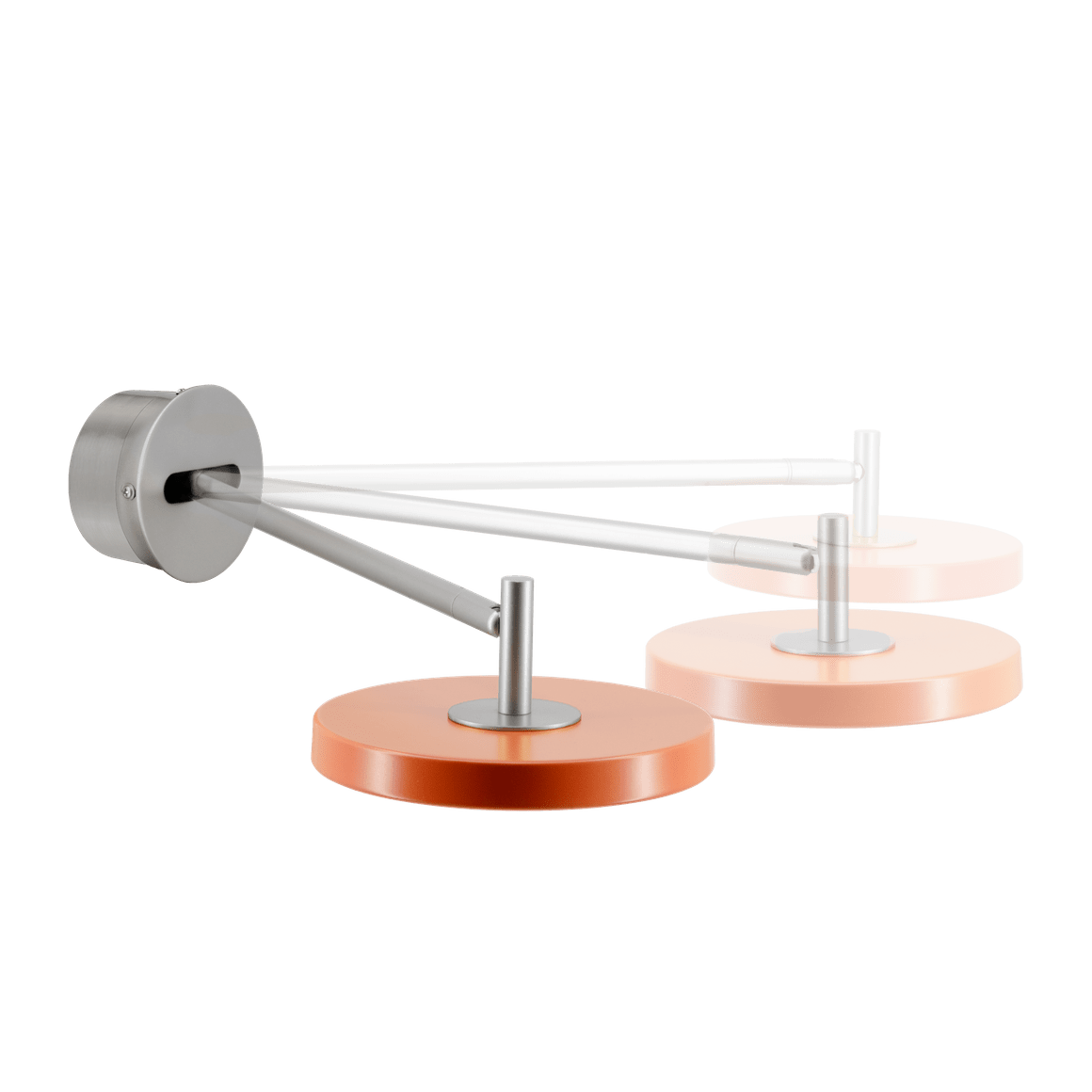 Asteria Wall væglampe (med hardwire add on), orange og stål • UMAGE