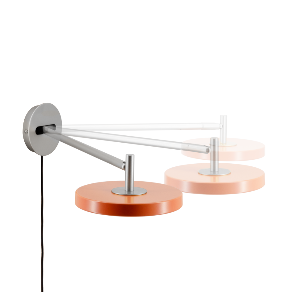 Asteria Wall væglampe, orange og stål • UMAGE