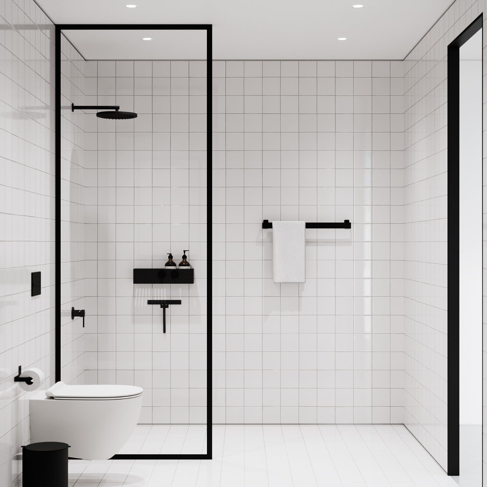 Toiletrulleholder, sort • NICHBA