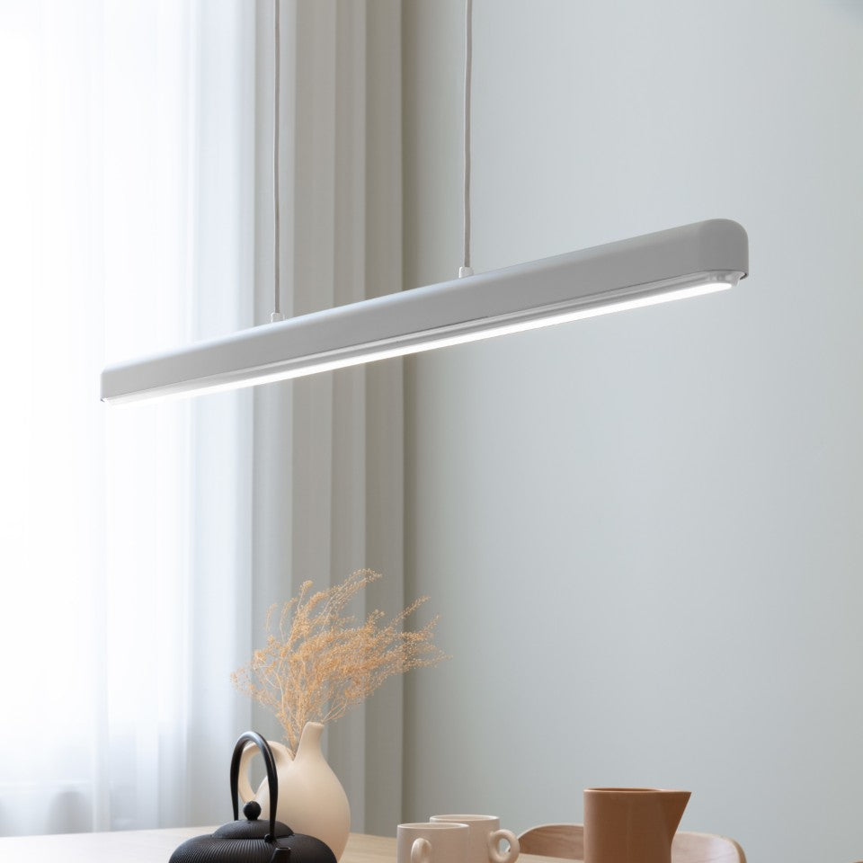 Hazel Branch pendel, hvid og stål • UMAGE