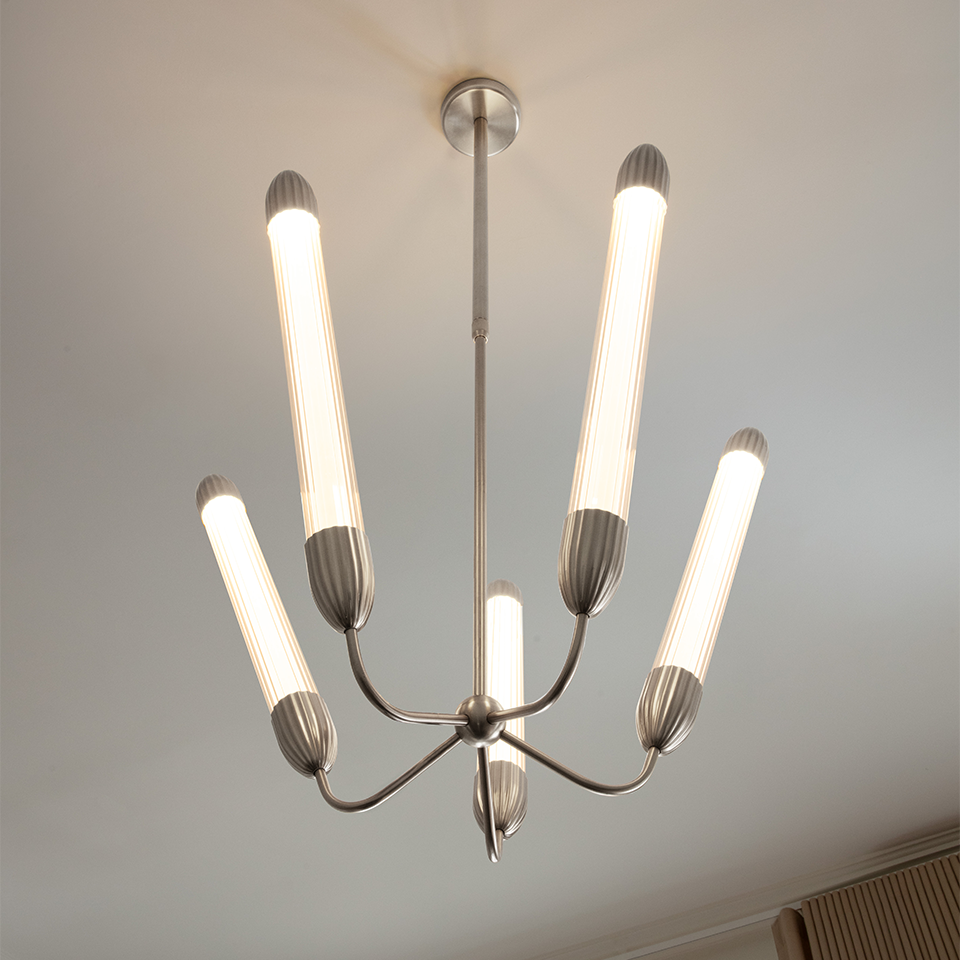 Lemon Squeeze lysekrone, poleret stål • UMAGE