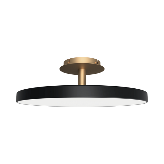 Asteria Up loftlampe, sort og messing • UMAGE