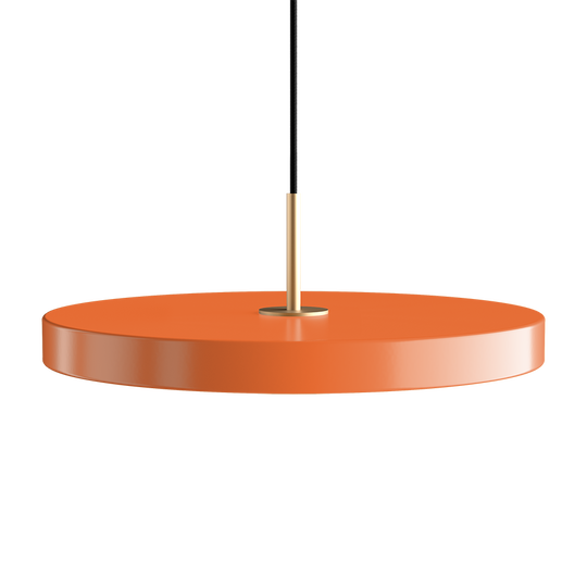 Asteria pendel, orange og messing • UMAGE