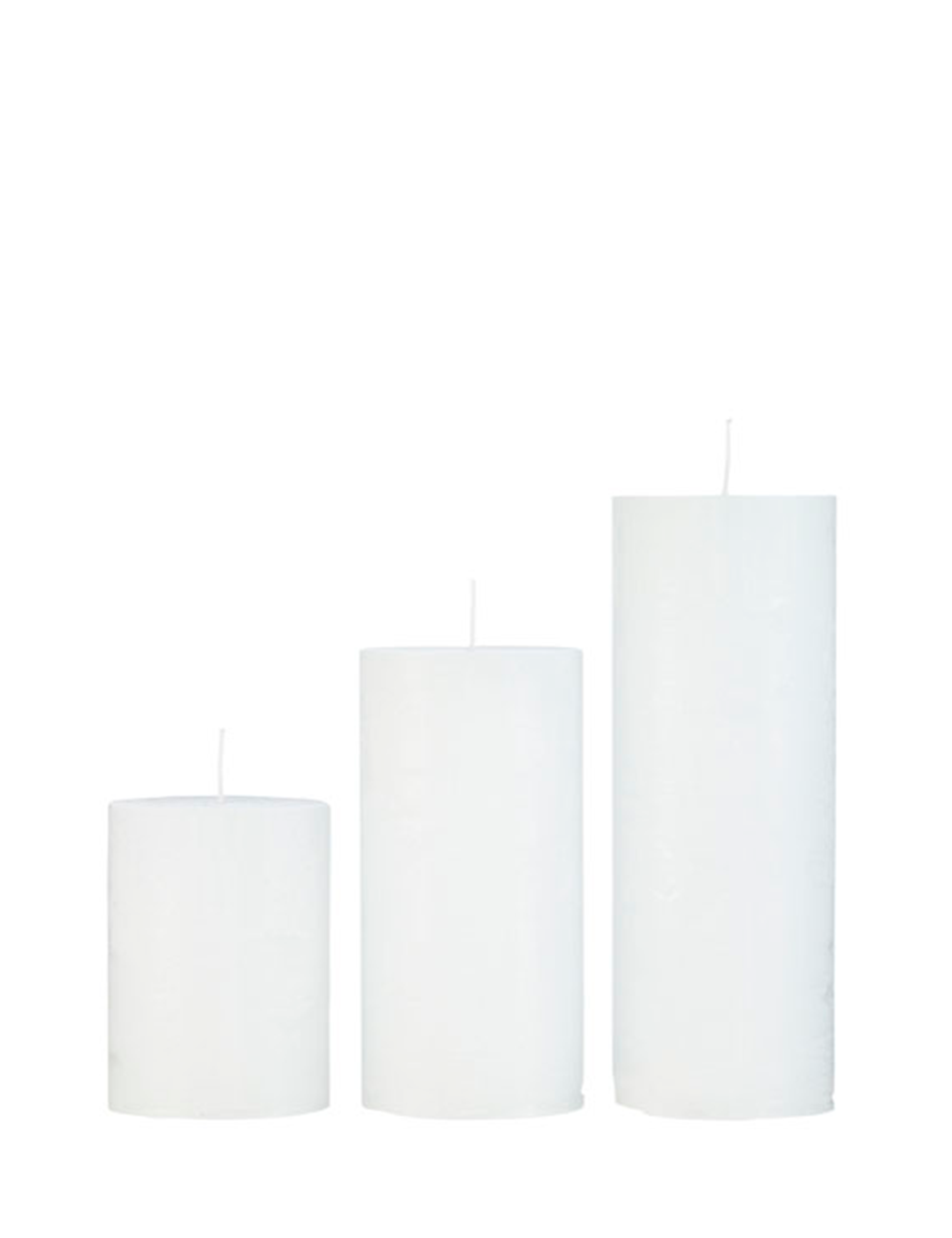Rustic candle bloklys, diameter 10 cm - WHITE • Cozy living