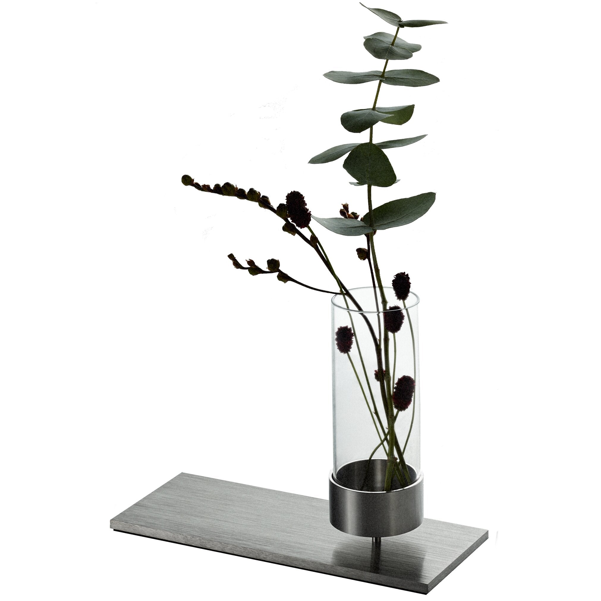 Eksklusiv vase i rustfri stål og mundblæst glas fra Buster + Punch. Den perfekte gave til jul eller fødselsdag.