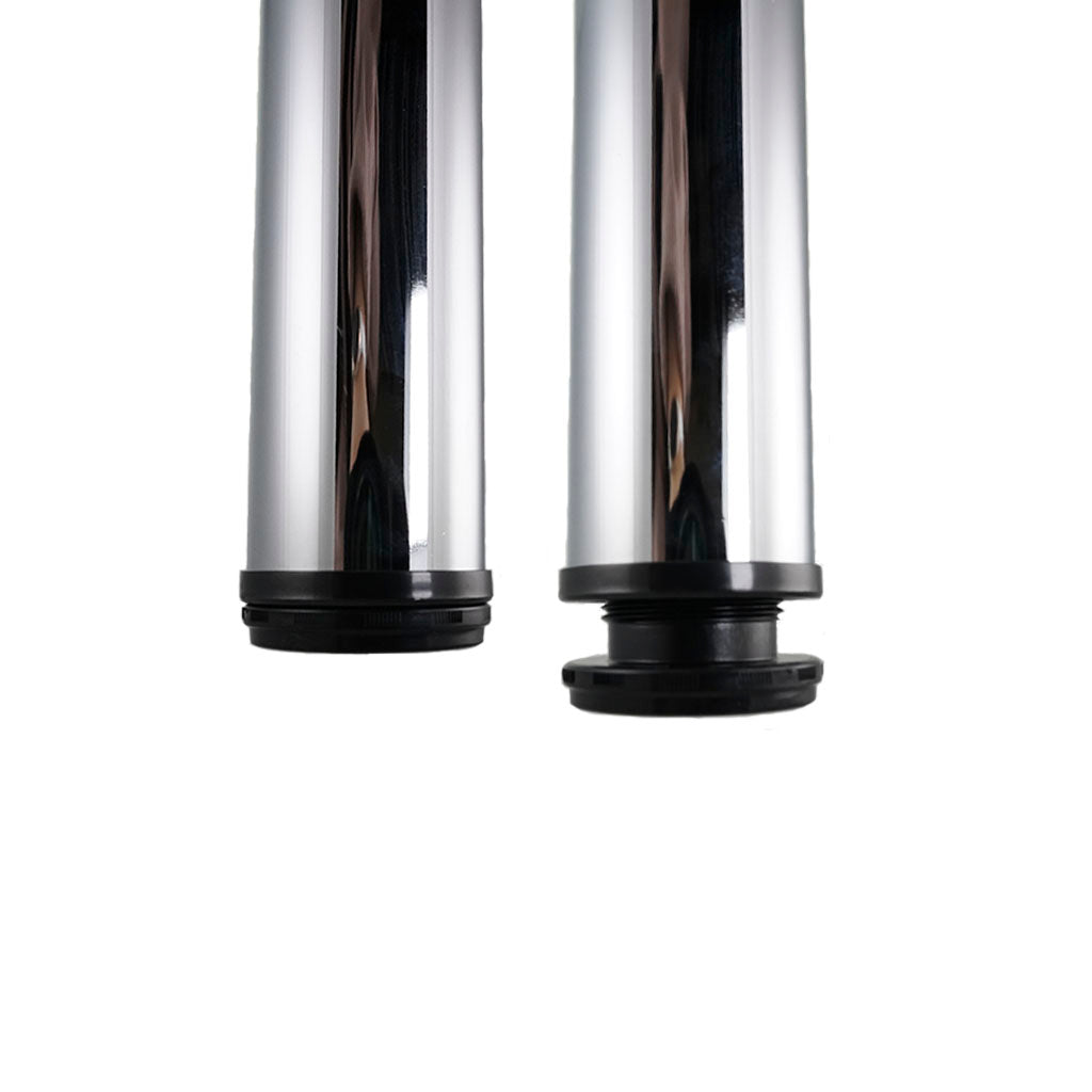 Bordben i Ø60 mm. i blank krom, justerbart, højde 71 cm. (4 stk.)