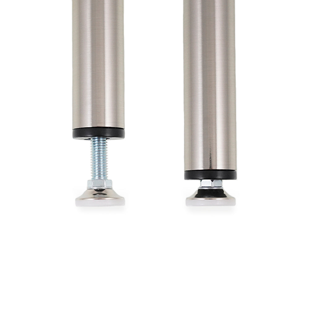 Bruxelles - Stillesko i el-forzinket stål og hvid plast 44 mm