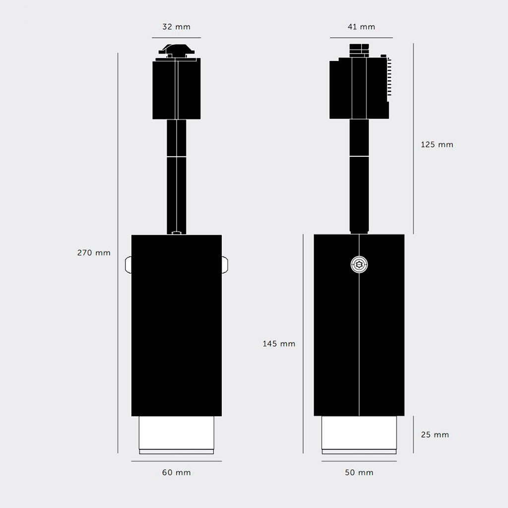Exhaust track Linear i stone med detaljer i gun metal  • Buster + Punch