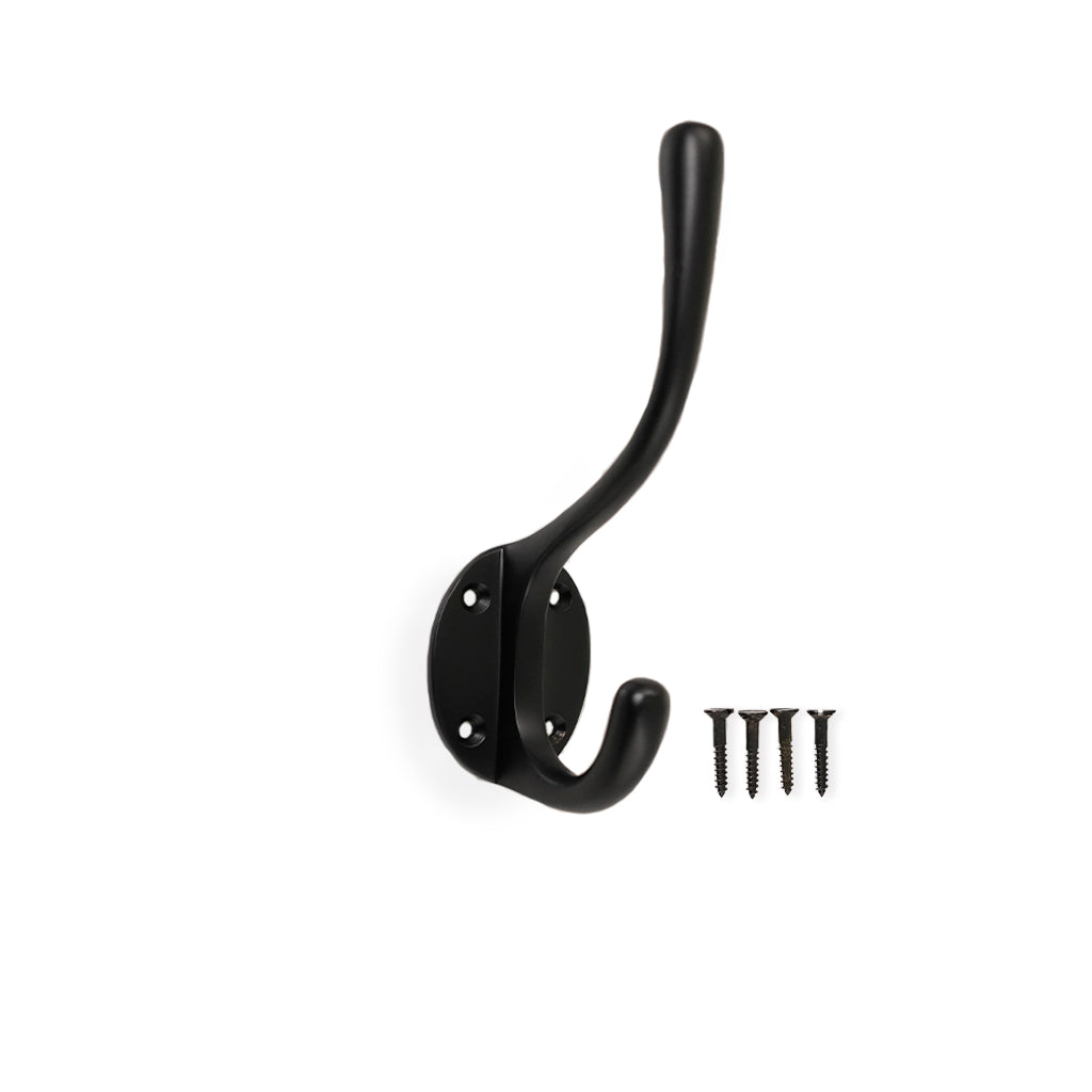 Knage-krog: Göteborg • Hattekrog i messing i mat sort 120 mm.