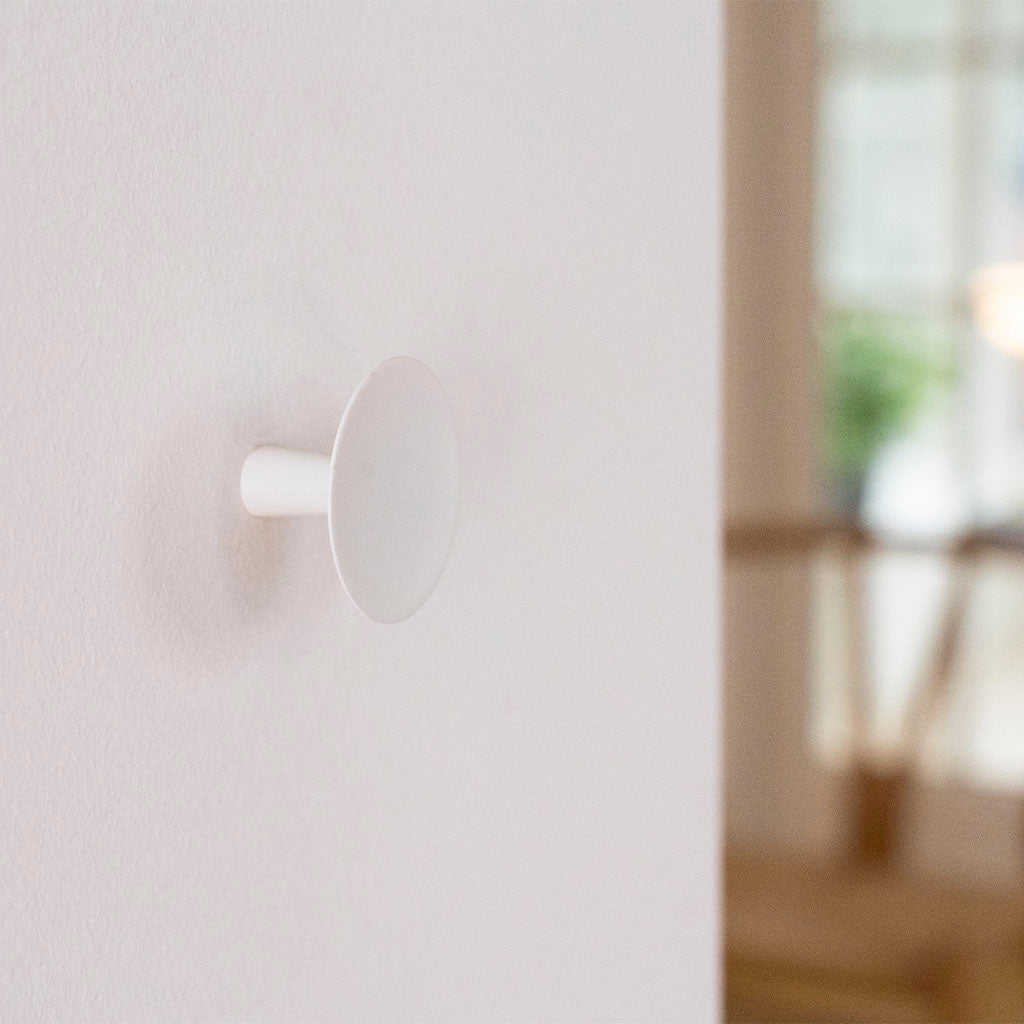 København møbelknop, Ø 75 mm, mat hvid • Chr. Jørgensen