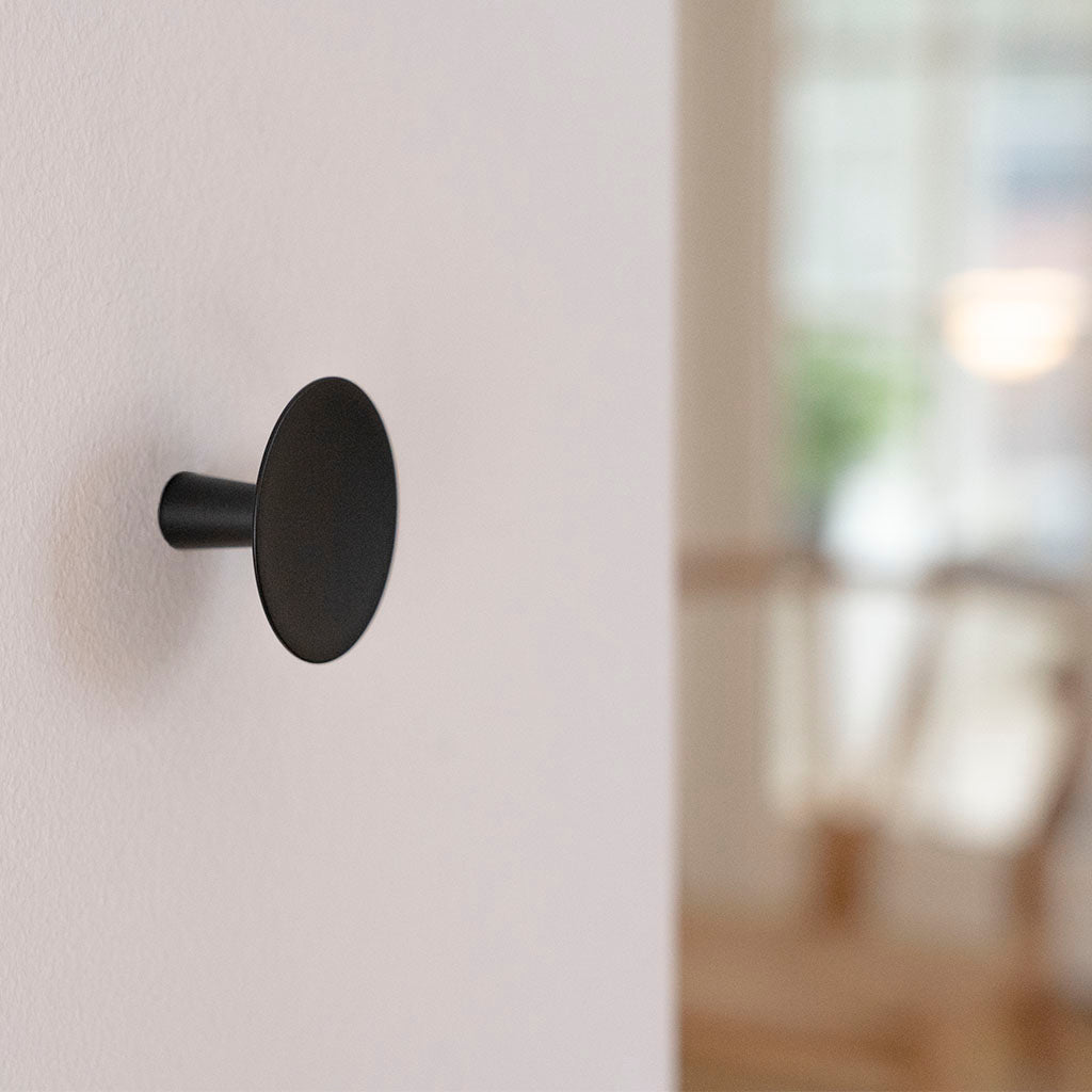 København møbelknop, Ø 75 mm, mat sort • Chr. Jørgensen