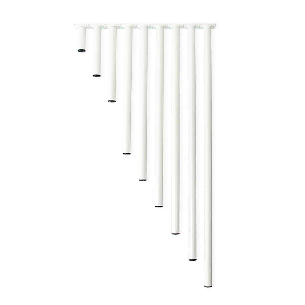 Multi ben i hvid i Ø30 mm. (1 sæt = 4 stk.)