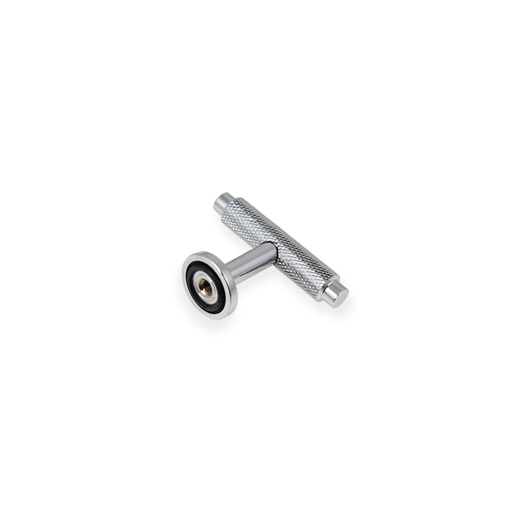 Nørrebro • Møbelknop T-bar med diamond cut, blank krom