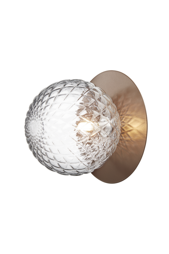 Liila 1 væg- og loftlampe, dark bronze / optic clear • NUURA