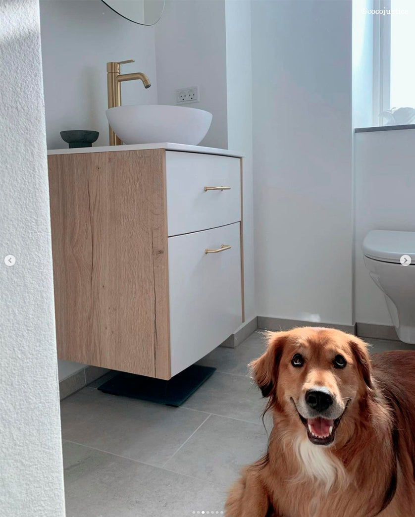 Rungsted • Greb m. løse fødder, børstet messing m. mat lak