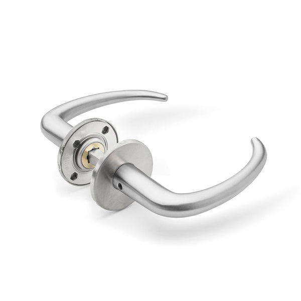 Dørhåndtag Classic med snap-on cover, børstet rustfrit stål • d line - Copenhagenhomedesign