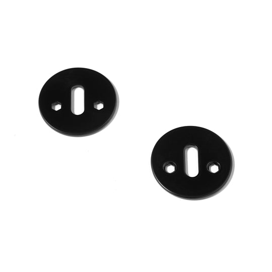 Nøgleskilt - moderne, mat sort (RAL 9005), passer bl.a. til Arne Jacobsen dørgreb • d line