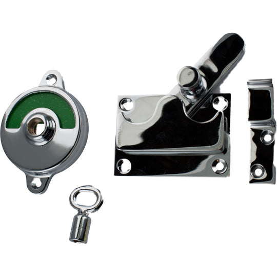 Toiletlås 1018 m/markering til indadgående døre, blank forkromet  • KYNER & Co