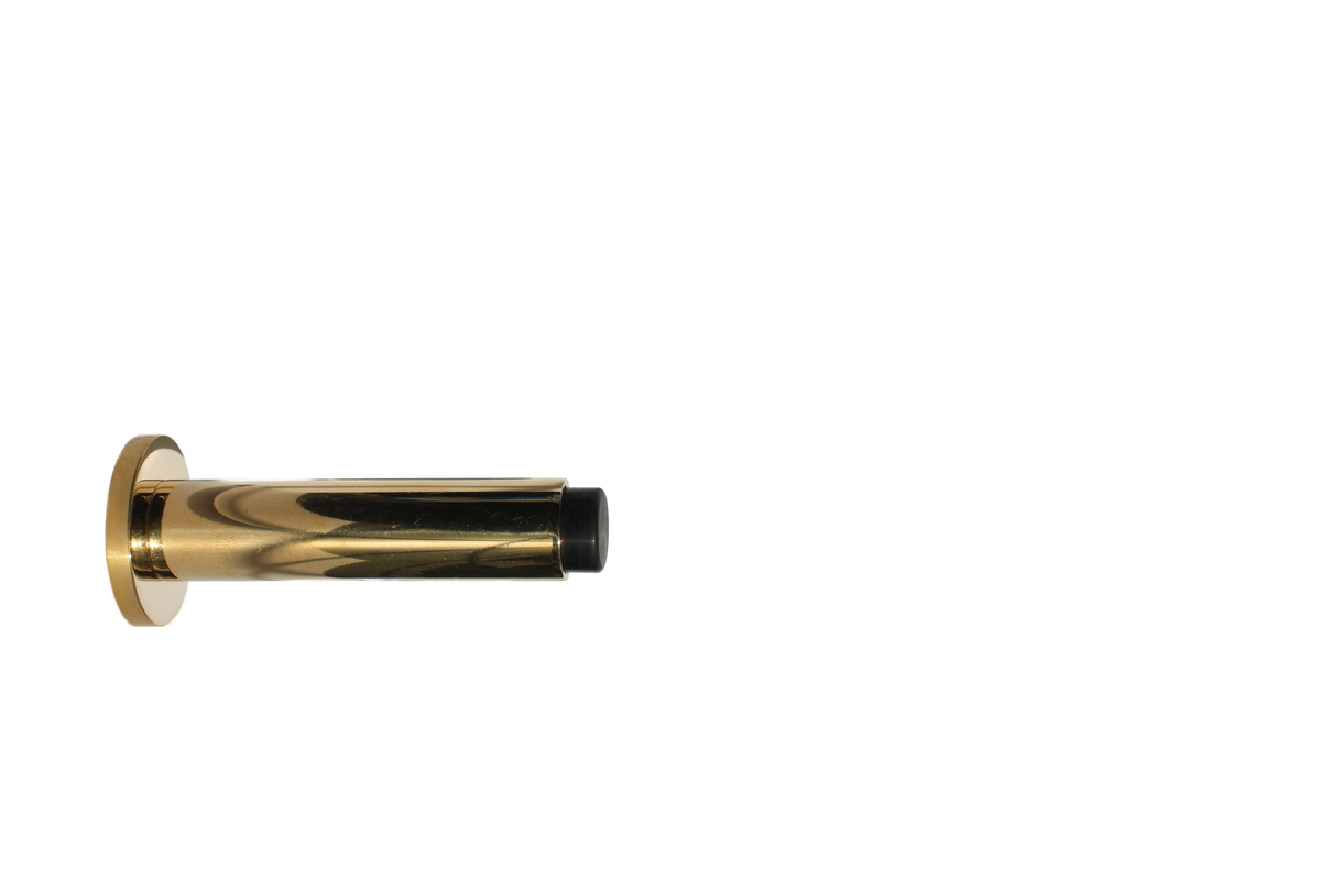 Skodsborg dørstopper 70 mm, blank messing uden lak • KYNER & Co - Copenhagenhomedesign